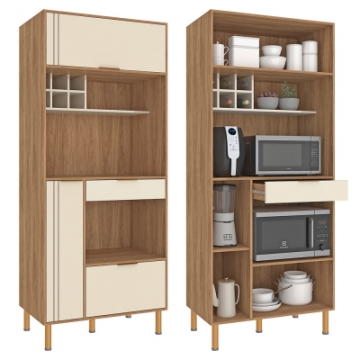 CV108 <br> Triple 90cm pantry unit for ovens with 3 doors and 1 drawer. <br> 2140mm x 900mm x 500mm