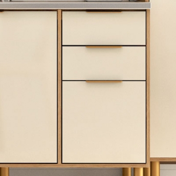 Built-in doors and drawers.
