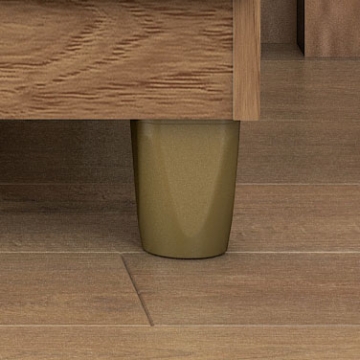 Bronze colored plastic feet