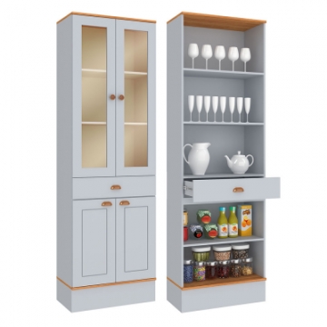 CA209 <br> 70cm display cabinet with 4 doors (2 with glass) and 1 drawer.  <br> 2240mmx700mmx380mm