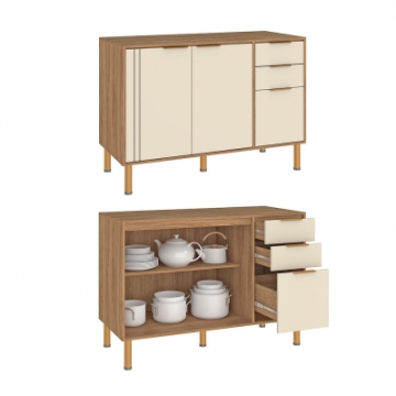 CV100T <br>  120cm counter with top, 2 doors and 3 drawers.<br> 865mm x 1200mm x 500mm