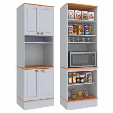 CA206 <br> 70cm pantry cabinet for 1 oven with 4 doors. <br> 2240mmx700mmx520mm