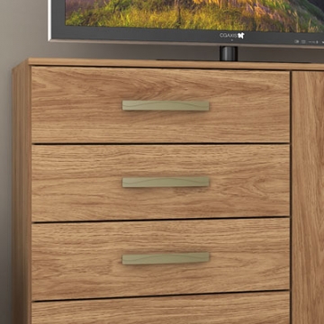 2 doors and 5 drawers.