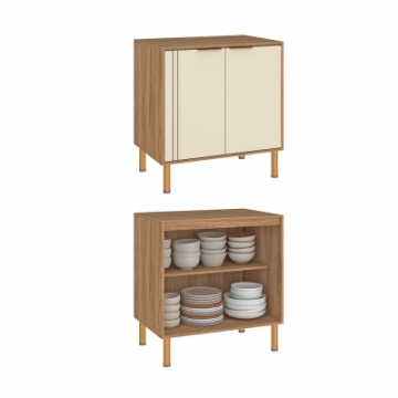 CV103 <br> 80cm counter with top and 2 doors. <br> 850mm x 800mm x 500mm