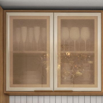 Reflecta glass doors with MDF frame.