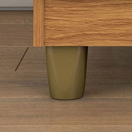 Bronze colored plastic feet