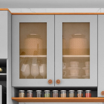 Doors with glass Reflective and framed in MDF.