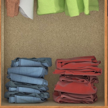 Interior: unfinished natural wood.