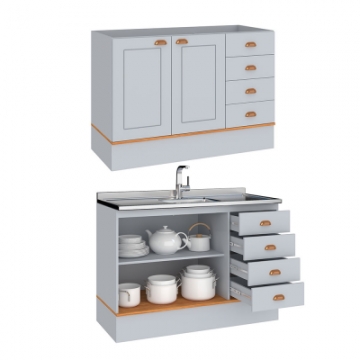 CA200 <br> 120cm Counter with 2 Doors and 4 Drawers. <br> 880mmx800mmx520mm